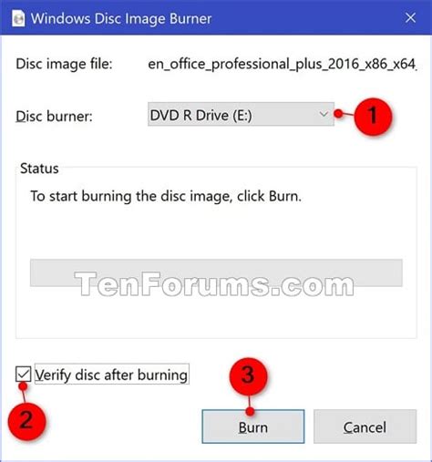 Burn Disc Image From ISO Or IMG File In Windows 10 Tutorials