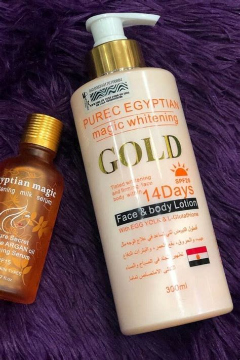 Purec Egyptian Gold Magic Whitening Face And Body And Serum Etsy