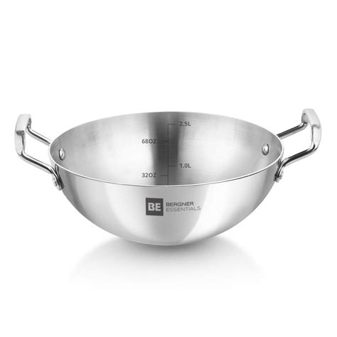 Buy Bergner BE Essential TriPly Stainless Steel 24 Cm Extra Deep Kadai