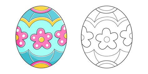 Easter Egg Coloring Book With Coloring Example For Kids Coloring Page