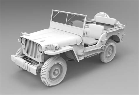 Artstation Ww2 Jeep Willys Wip