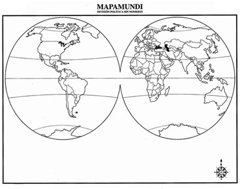 Mapamundi Con Sus Divisiones Con Nombres Imagui