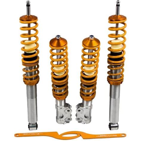 Maxpeedingrods Kit Amortisseurs Suspension Combines Filetes Pour Vw