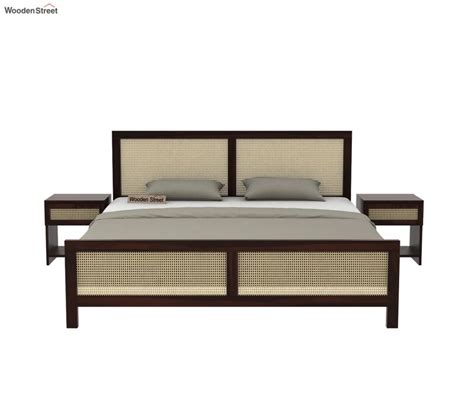 Buy Aelin Bed Without Storage King Size Walnut Finish At 36 OFF