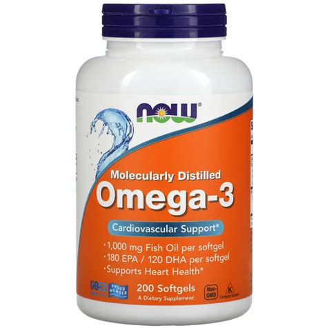 Омега 3 NOW Omega-3 1000 мг 200 кап купить в интернет-магазине ...