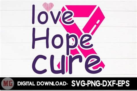 Love Hope Cure Graphic By Moslem Graphics Creative Fabrica