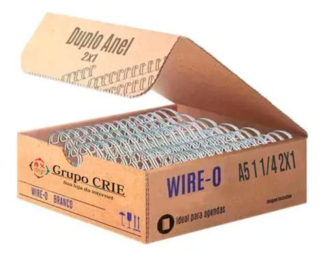 Wire O Para Encadernação 2x1 A5 Branco 1 1 4 270 Fls 12un Parcelamento Sem Juros