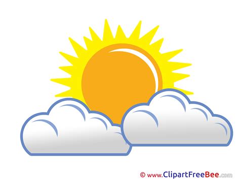 Cloud With A Sun Clipart