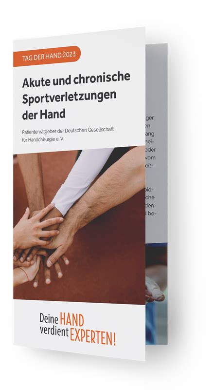 Infomaterial der Deutschen Gesellschaft für Handchirurgie Praxis für