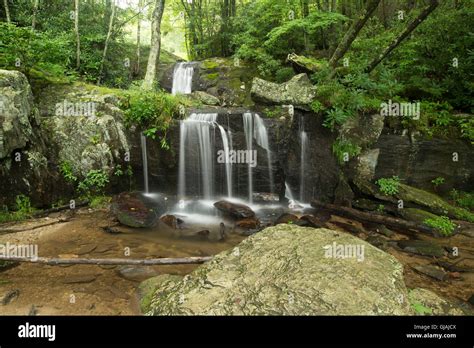 Waterfall in the Blue Ridge Mountains of North Carolina Stock Photo - Alamy