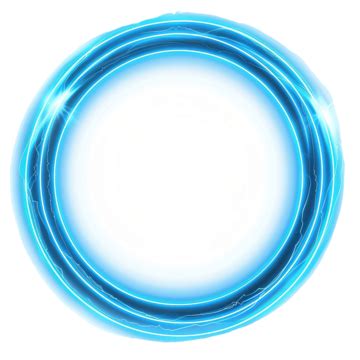 Glowing Blue Circle Trail Neon Lighting Frame Light Abstract Blue