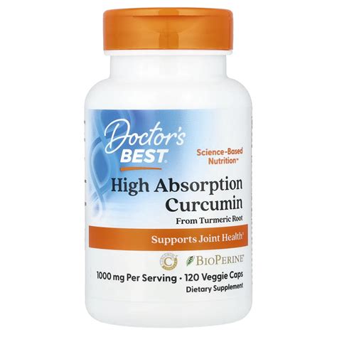 Doctor's Best, Curcumin, High Absorption (500 мг), 120 капсул - купить ...