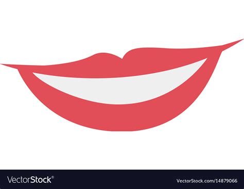 White background with smiling mouth Royalty Free Vector