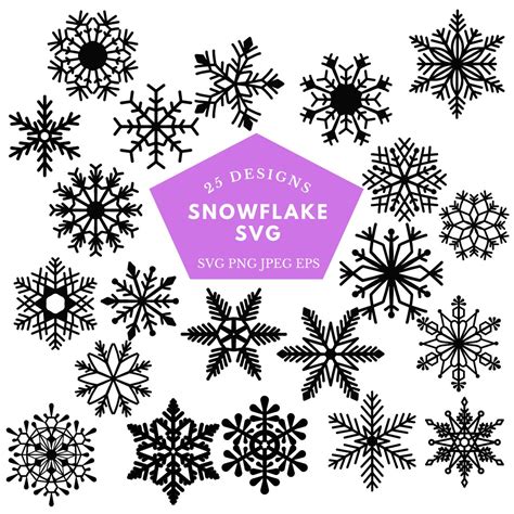 Snowflake Svg Snowflake Svg Bundle Snowflake Clipartflake Winter Svg Christmas Svg Winter