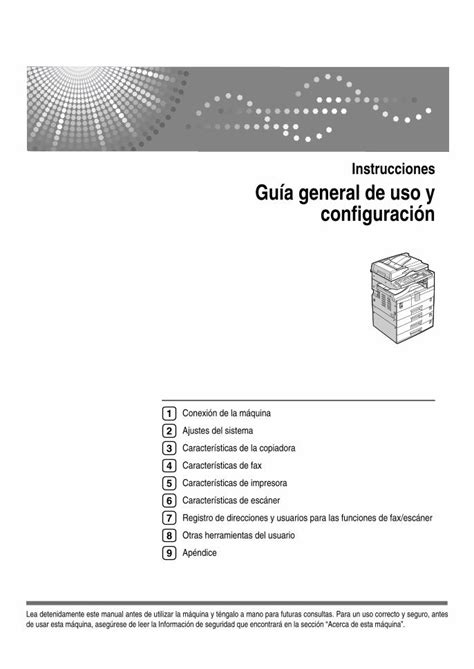 PDF Instrucciones Guía general de uso y configuraciónsupport ricoh