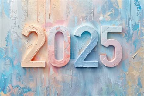 Pastel 2025 Typography Art On A Textured Canvas Representing Hope And