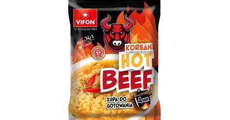 VIFON Korean Hot Beef pikantna zupa z nudlami o smaku wołowiny 105g