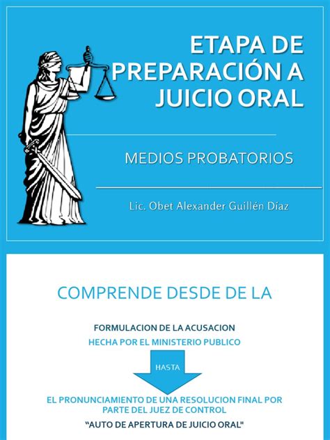 Etapa De Preparación A Juicio Oral Pdf Evidencia Ley Sentencia