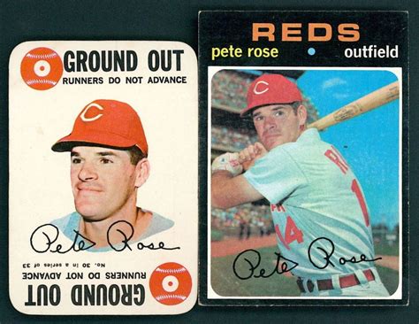 Lot Of 2 Pete Rose Baseball Cards With 1968 Topps Game 30 And 1971