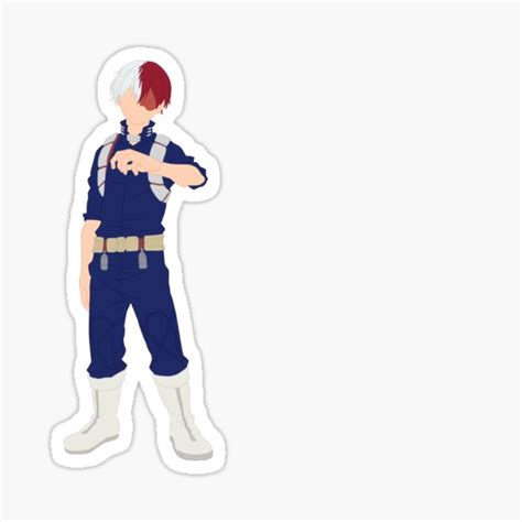 Icy Hot My Hero Academia Minimalist Poster Sticker For Sale By Cosplaychick Redbubble