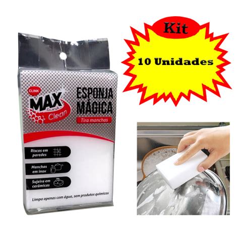 Esponja M Gica Melanina Kit Unidades Tira Manchas Clink Em Promo O