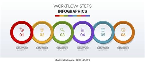 Flow Chart Infographics Design Template Icons Stock Vector (Royalty ...