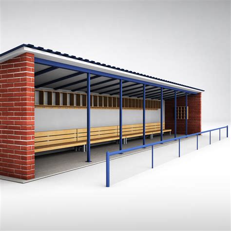 Baseball stadium dugout bench 3D model | CGTrader