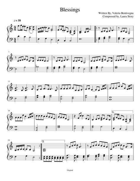 Blessings By Laura Story sheet music for Piano download free in PDF or MIDI