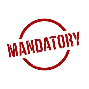 Premium Vector | Mandatory stampmandatory grunge round sign 