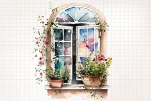 Spring Windows Watercolor Bundle Clipart Graphic By WaterColorArch