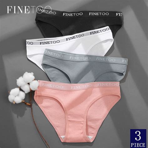 FINETOO Women S Cotton Panty M XXL Women Soft Underwear For Female