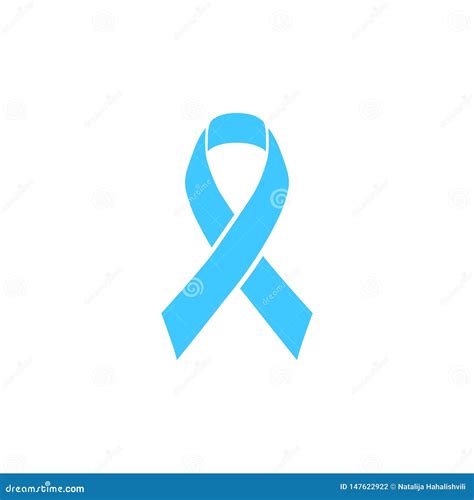 Prostate Cancer Ribbon Awareness. Disease Symbol.Silhouette Light Blue ...