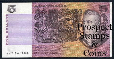 Australian Banknotes Australian Decimal Paper Banknotes 1976 Five