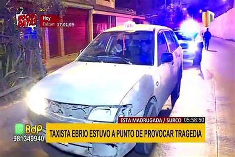 Taxista ebrio estuvo a punto de provocar tragedia en Surco Vídeo