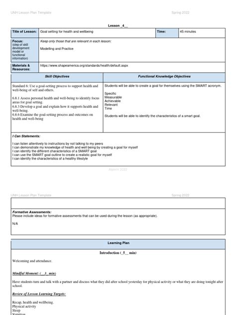 Goal Setting Lesson Plan | PDF | Goal | Goal Setting