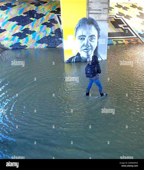 The River Nene has breached its banks in Peterborough, Cambridgeshire ...