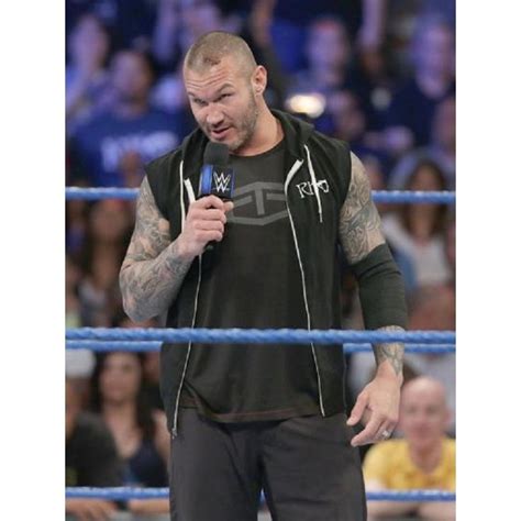 Wwe Randy Orton Rko Black Hoodie Vest Leather Jackets Randy Orton