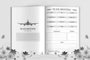 Plane Spotting Log Book Journal Graphic By Waliullah Solutions