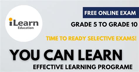 Ilearn Education Online Selective School Entry Practice Tests For Free