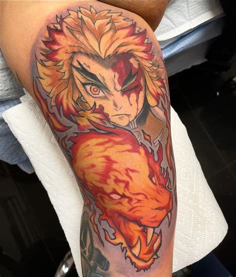 Top 58 Kyojuro Rengoku Tattoo Best Incdgdbentre