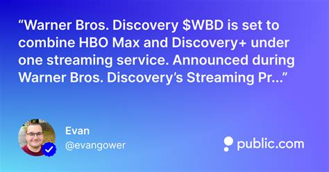 Warner Bros Discovery Wbd Is Set To Combine Hbo Max And Discovery