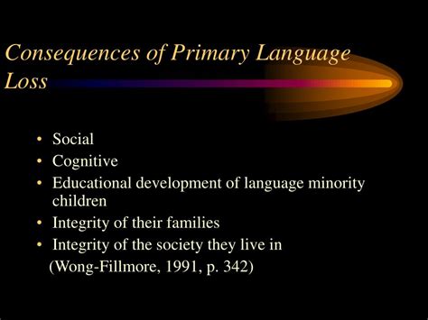 learning   language means losing   powerpoint