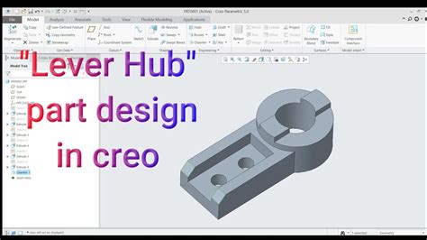 Creo Tutorial Creo Part Design For Beginners 6 Youtube