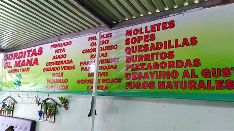 Menu At Gorditas De Harina Y De Maíz El ManÁ Restaurant Torreón