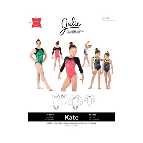 Jalie Kate Gymnastics Leotards Sewing Pattern 3901 In 28 Sizes