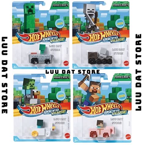 Minecraft Racerverse Animated Hot Wheels Model Car Shopee Malaysia
