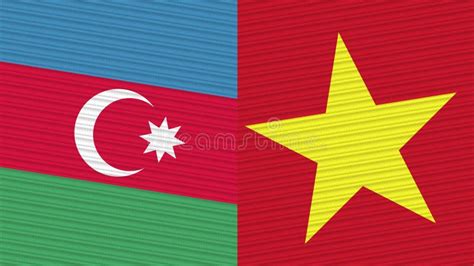 Vietnam And Azerbaijan Two Half Flags Together Stock Image Image Of