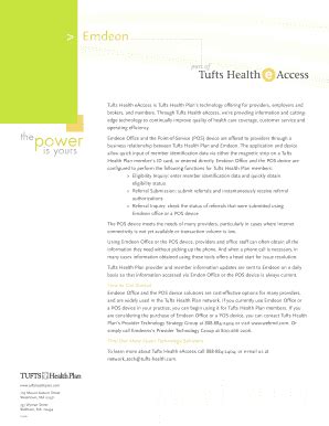 Fillable Online Tufts Health Eaccess Is Tufts Health Plan Fax Email