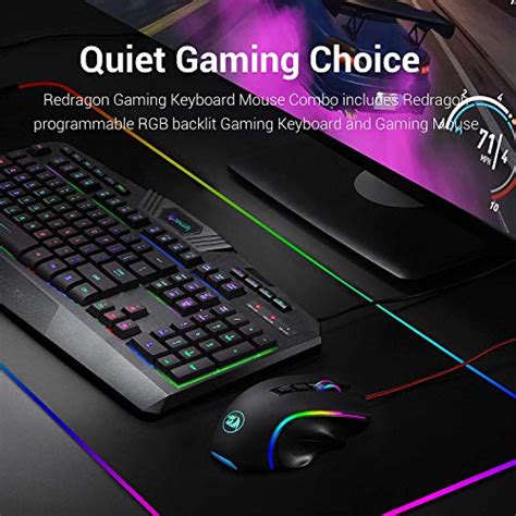 Redragon S101 BB PC Gaming Keyboard Mouse Combo RGB LED Backlit Wired