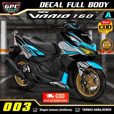 Decal Sticker Honda Vario 160 Fullbody Racing Dekal Stiker Variasi